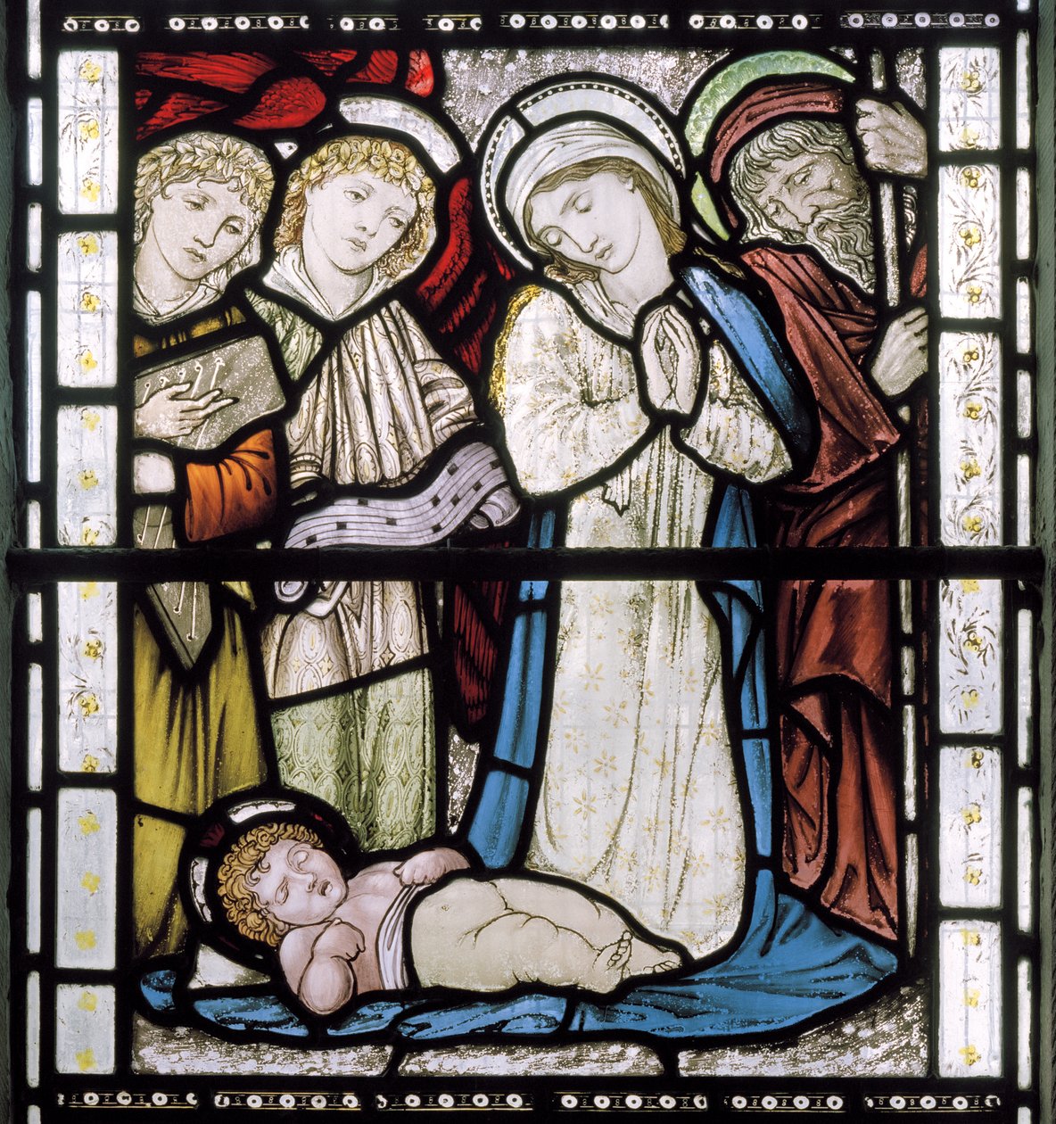 A Natividade, 1877 (vitral) de Edward Burne Jones