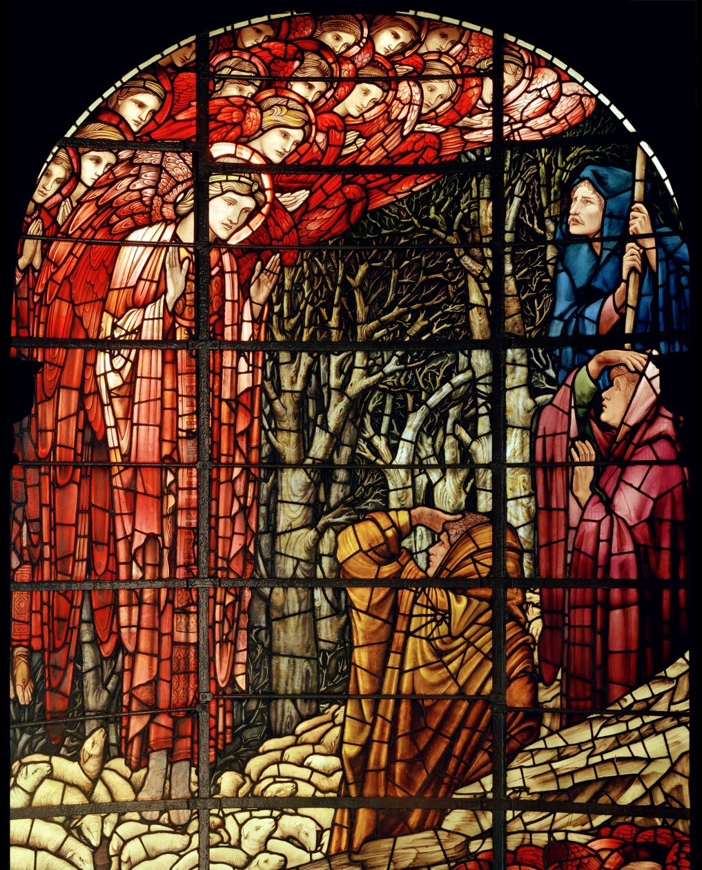 A janela da Natividade, detalhe, os pastores, 1888 (vitral) de Edward Burne Jones