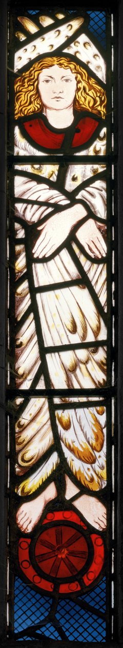 A Nova Jerusalém, Angel, detalhe, 1862-3 (vitral) de Edward Burne Jones