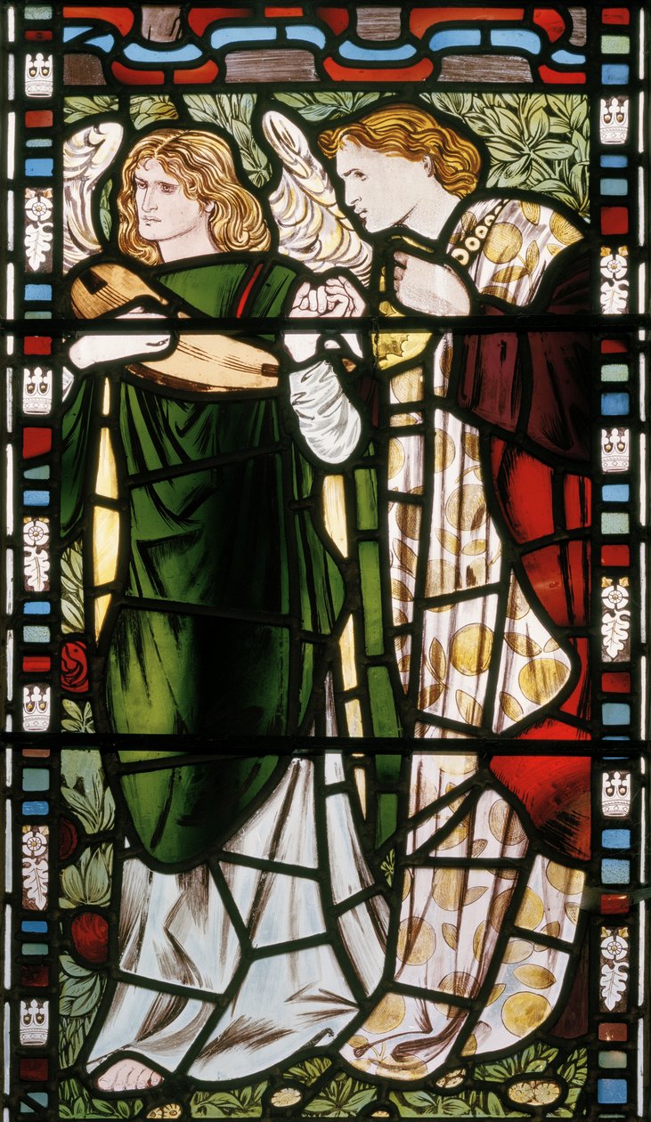 A Nova Jerusalém, detalhe, 1862-3 (vitral) de Edward Burne Jones