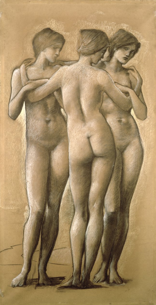 Venus Concordia - Estudo das Três Graças, 1895 de Edward Burne Jones