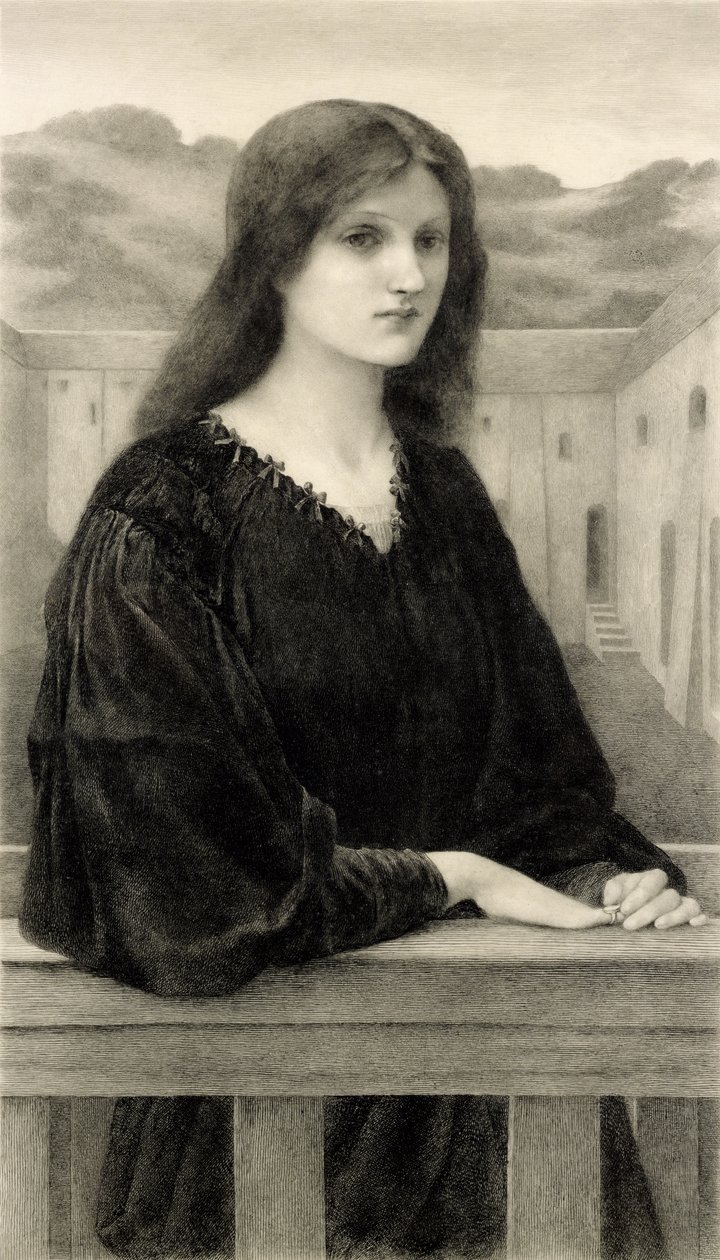 Vespertina Quies, gravado pelo pub Emile Boilvin (1845-99). por Arthur Tooth & Sons, 1897 de Edward Coley after Burne Jones