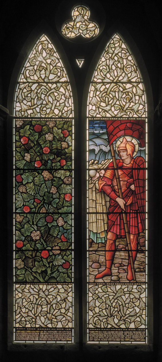 Wilden, Todos os Santos, Morris & Co., Edward Burne-Jones, John Henry Dearle (1859-1932), Folhagem e Josué, 1902-1914, Louisa, Alfred, Os Baldwins, Primeiro Ministro, Metodista, Worcestershire, Artes e Ofícios de Edward Coley and Dearle Burne Jones