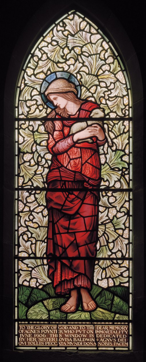 Wilden, Todos os Santos, Morris & Co., Edward Burne-Jones, John Henry Dearle (1859-1932), Santa Inês, 1902-1914, Louisa, Alfred, Os Baldwins, Primeiro Ministro, Metodista, Worcestershire, Artes e Ofícios, Rudyar de Edward Coley and Dearle Burne Jones
