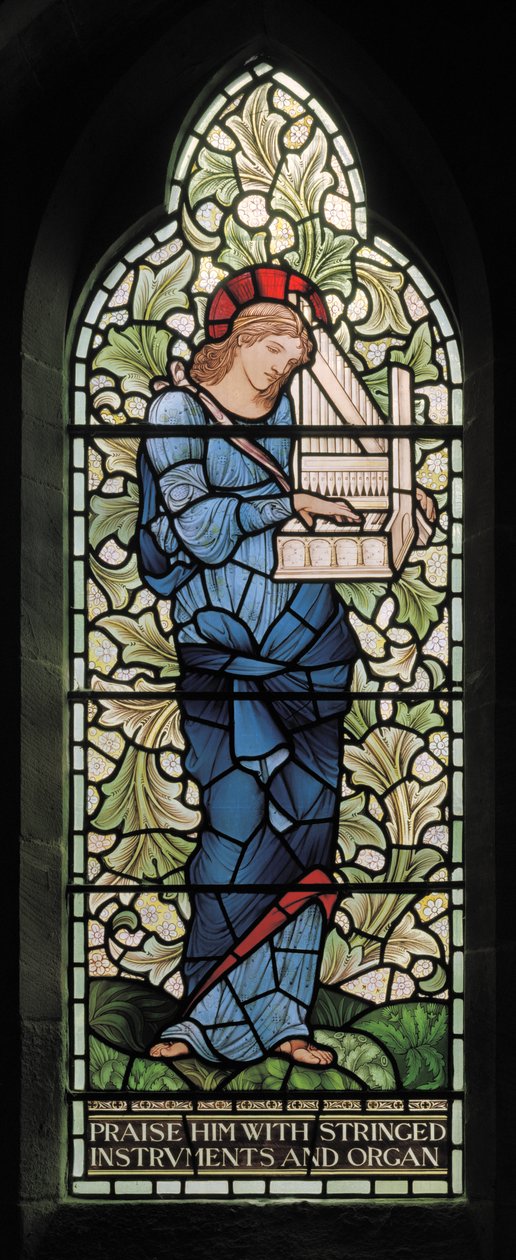 Wilden, Todos os Santos, Morris & Co., Edward Burne-Jones, John Henry Dearle (1859-1932), Santa Cecilia, 1902-1914, Louisa, Alfred, Os Baldwins, Primeiro Ministro, Metodista, Worcestershire, Artes e Ofícios, Rudy de Edward Coley and Dearle Burne Jones