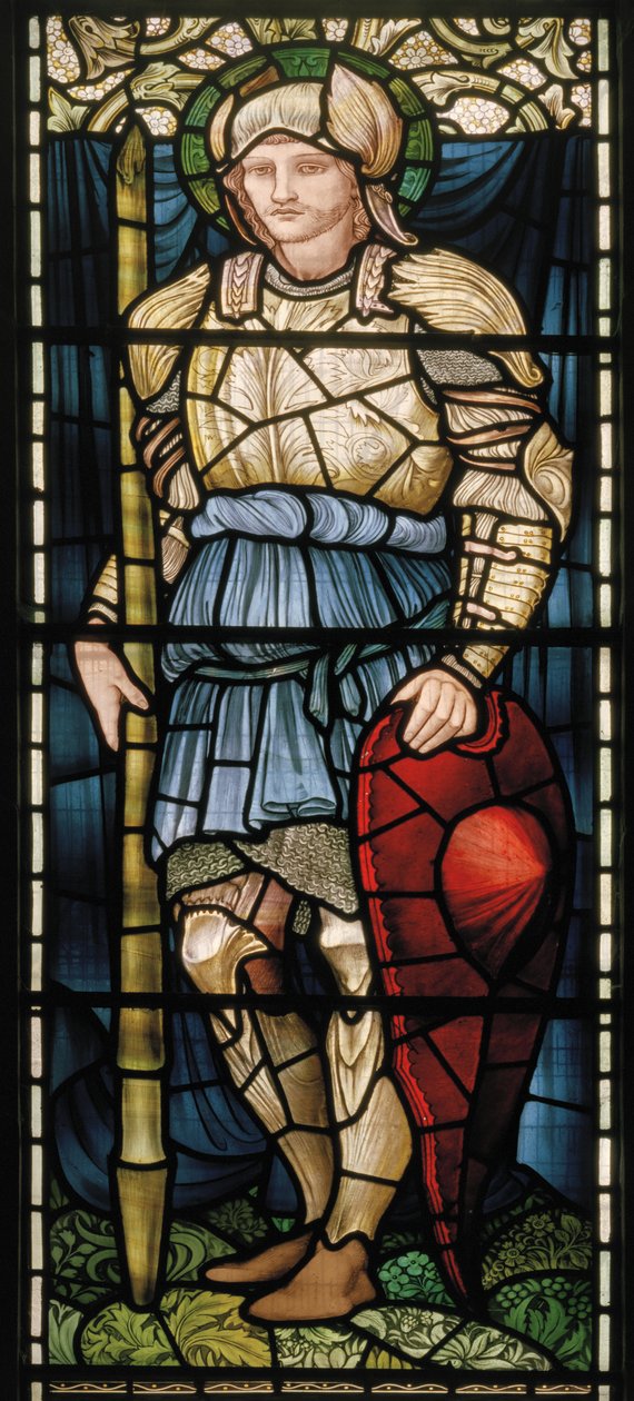 Wilden, Todos os Santos, Morris & Co., Edward Burne-Jones, John Henry Dearle (1859-1932), São Jorge, Coragem, 1902-1914, Louisa, Alfred, Os Baldwins, Primeiro Ministro, Metodista, Worcestershire, Arts & Craf de Edward Coley and Dearle Burne Jones
