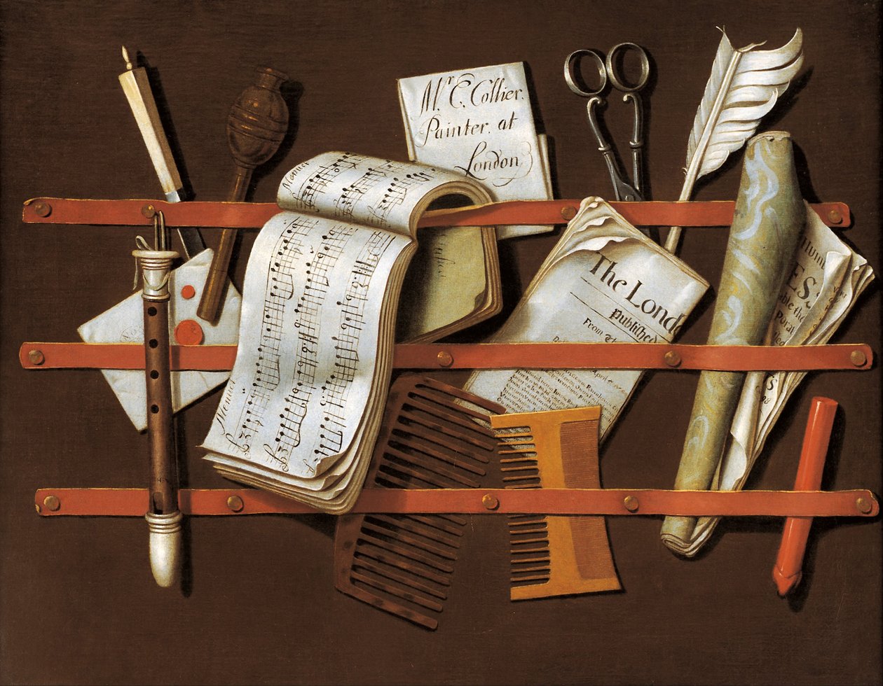 Suporte para cartas, ca 1698 de Edward Collier