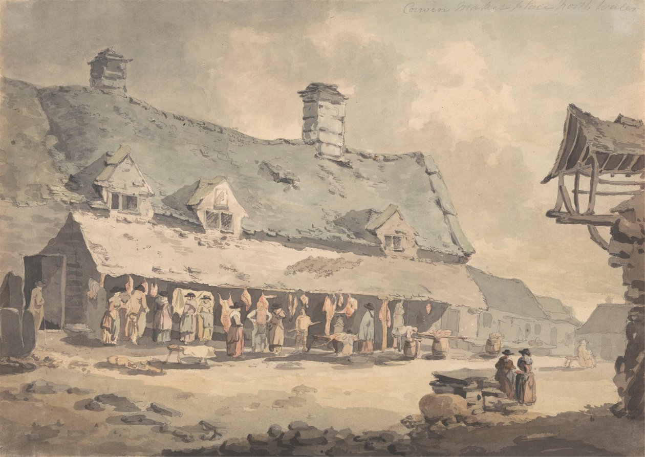 Mercado de Corwen, País de Gales do Norte de Edward Dayes