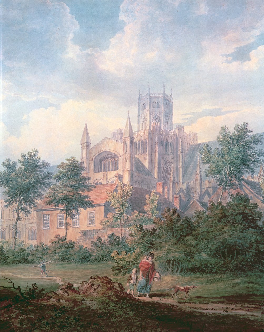 Catedral de Ely do sudeste (detalhe) de Edward Dayes