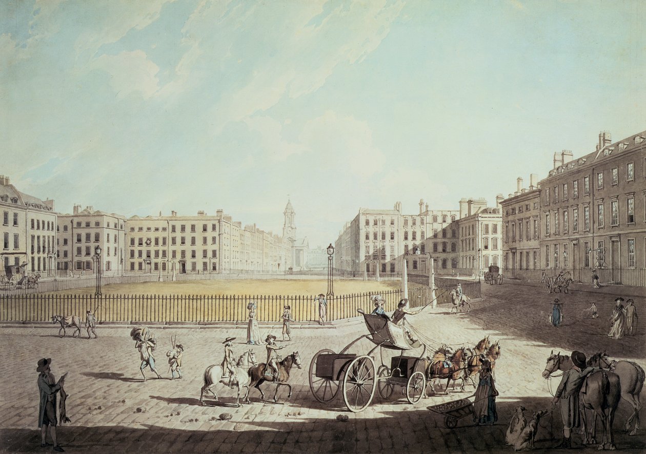 Hanover Square (aguarela sobre papel) (ver também 95224) de Edward Dayes