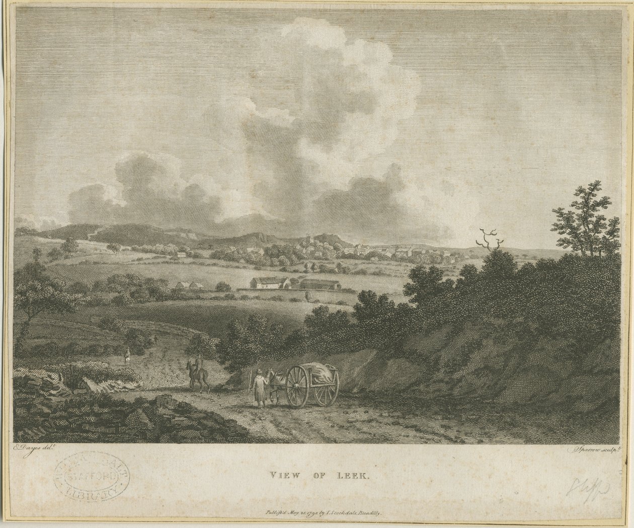 Leek Town: gravura, nº [c 1795] de Edward Dayes