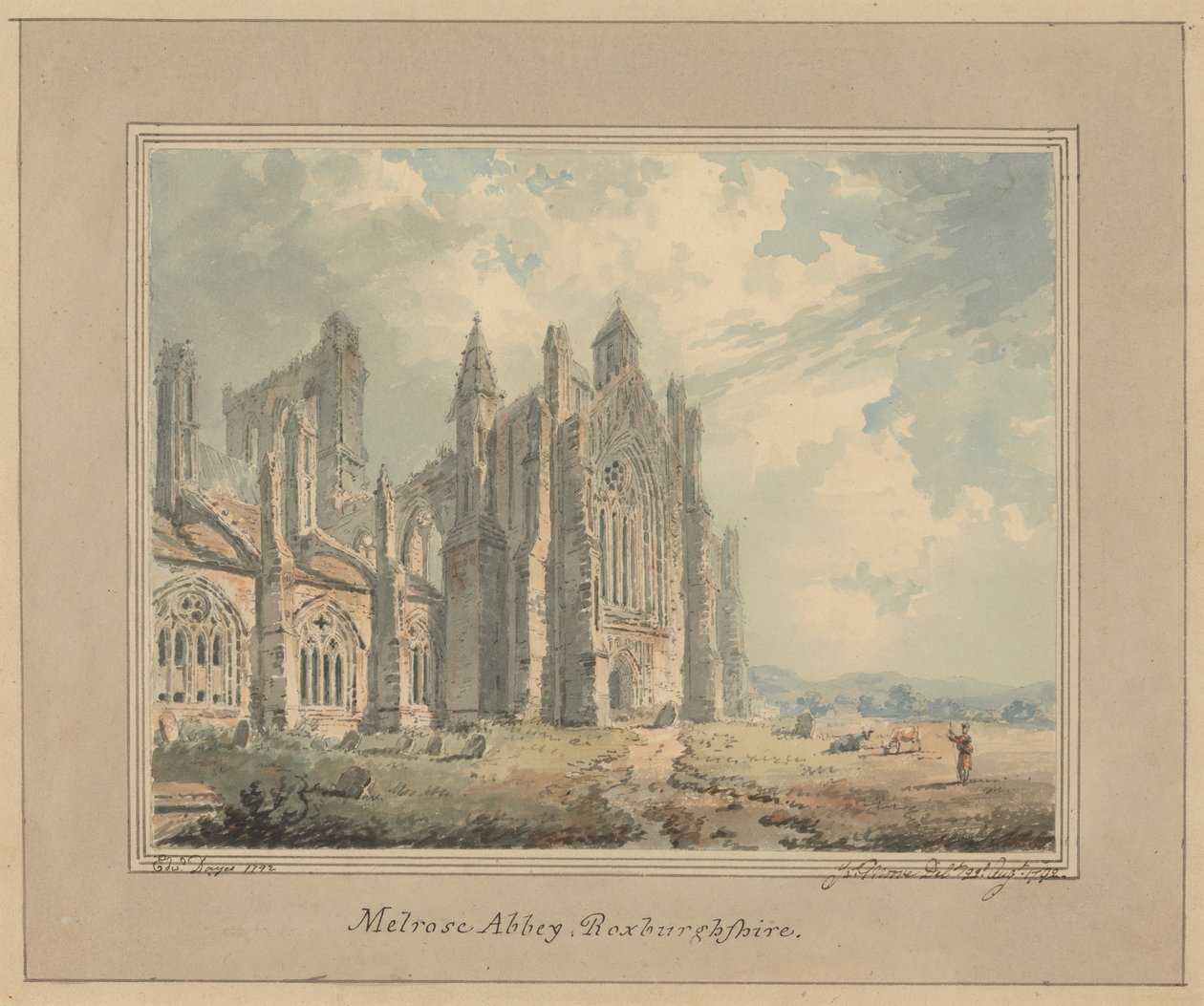 Abadia de Melrose, Roxburghshire de Edward Dayes