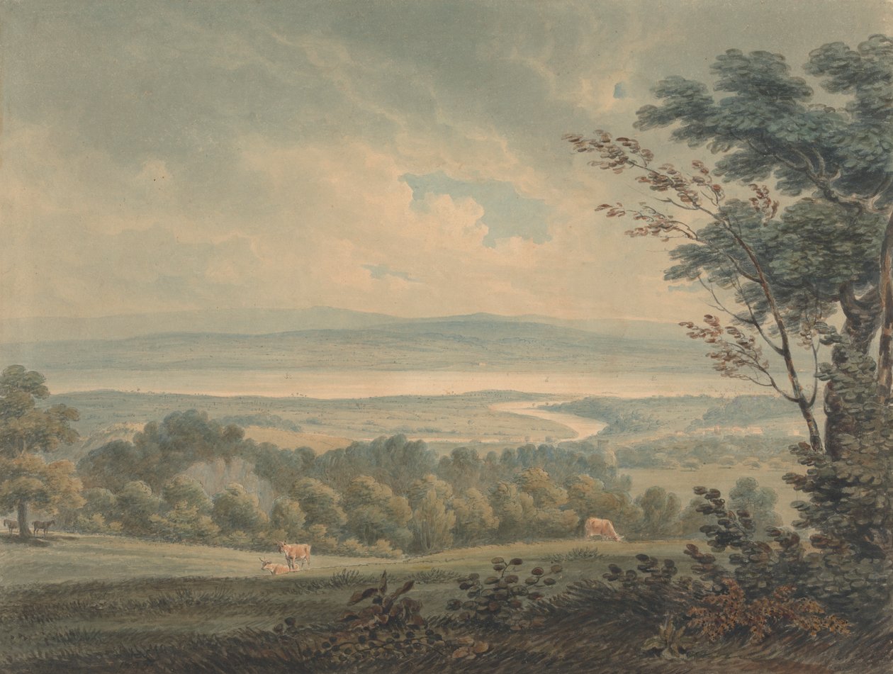 O Encontro dos Rios Severn e Wye, perto de Chepstow de Edward Dayes