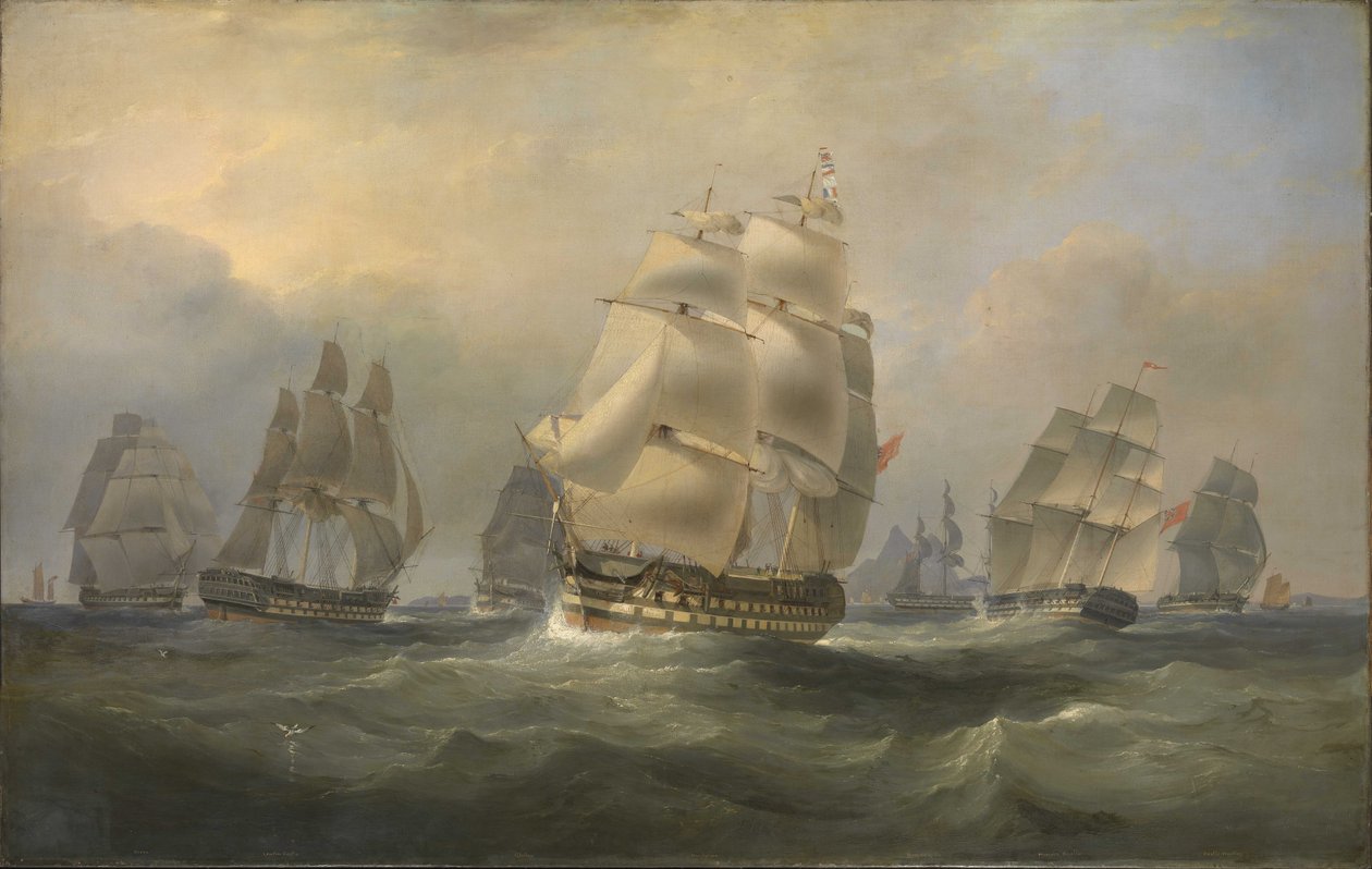 Os navios das Índias Orientais nos mares da China de Edward Duncan