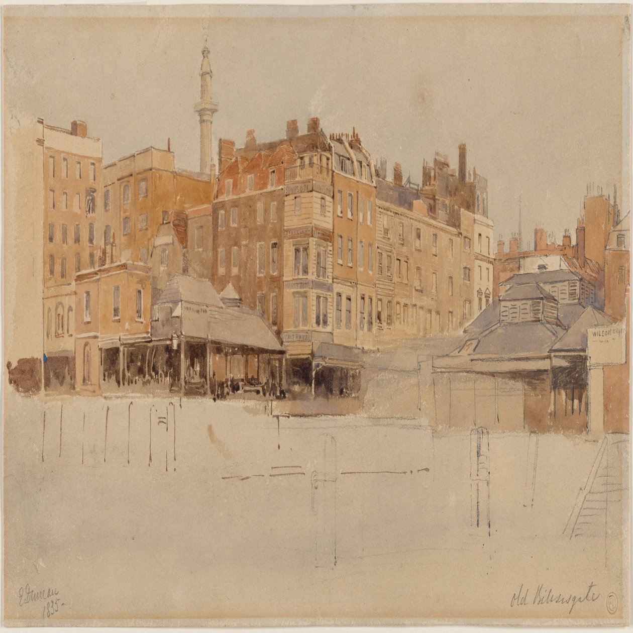 Antigo Billingsgate, Londres de Edward Duncan