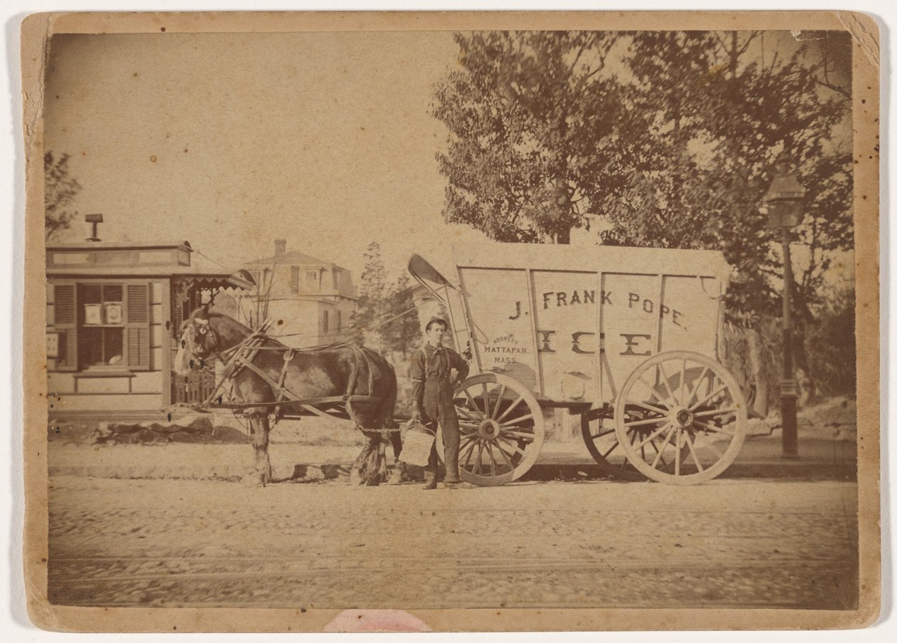 J. Carroça de gelo de Frank Pope, c. 1885 (foto) de Edward Edwards