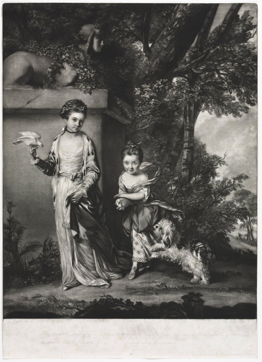 As senhoras Amabel e Mary Jemima Yorke, c. 1761. de Edward Fisher