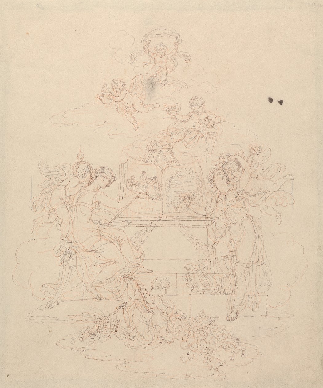 Alegoria da Pintura e da Literatura de Edward Francis Burney