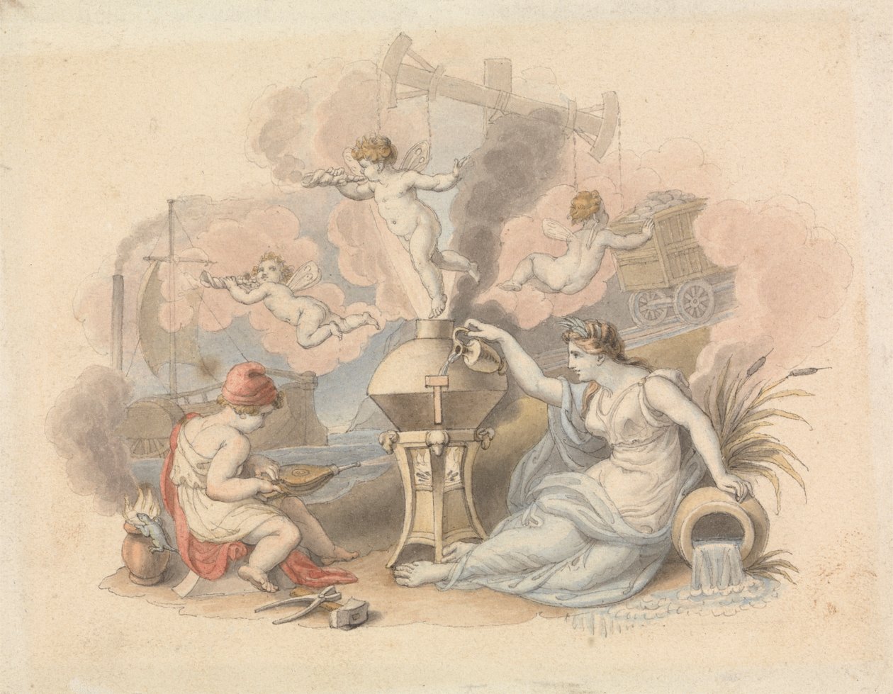 Alegoria do Vapor de Edward Francis Burney