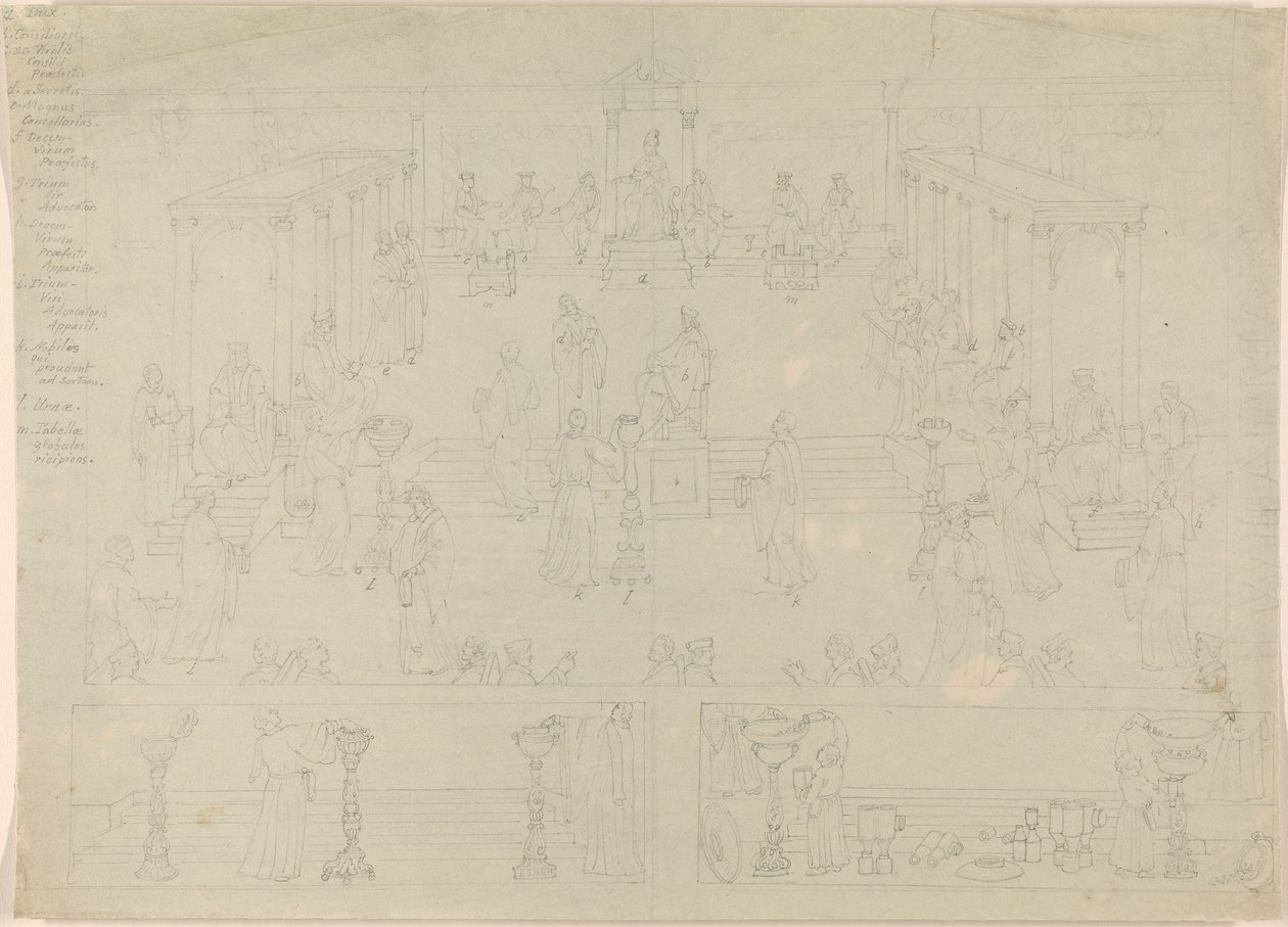 Design para Câmara do Governo Romano (?) de Edward Francis Burney