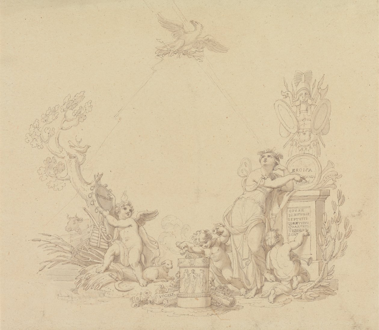 Desenhos de Ilustrações para as Obras de Beethoven de Edward Francis Burney