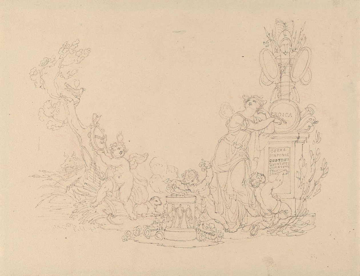 Desenhos de Ilustrações para as Obras de Beethoven de Edward Francis Burney