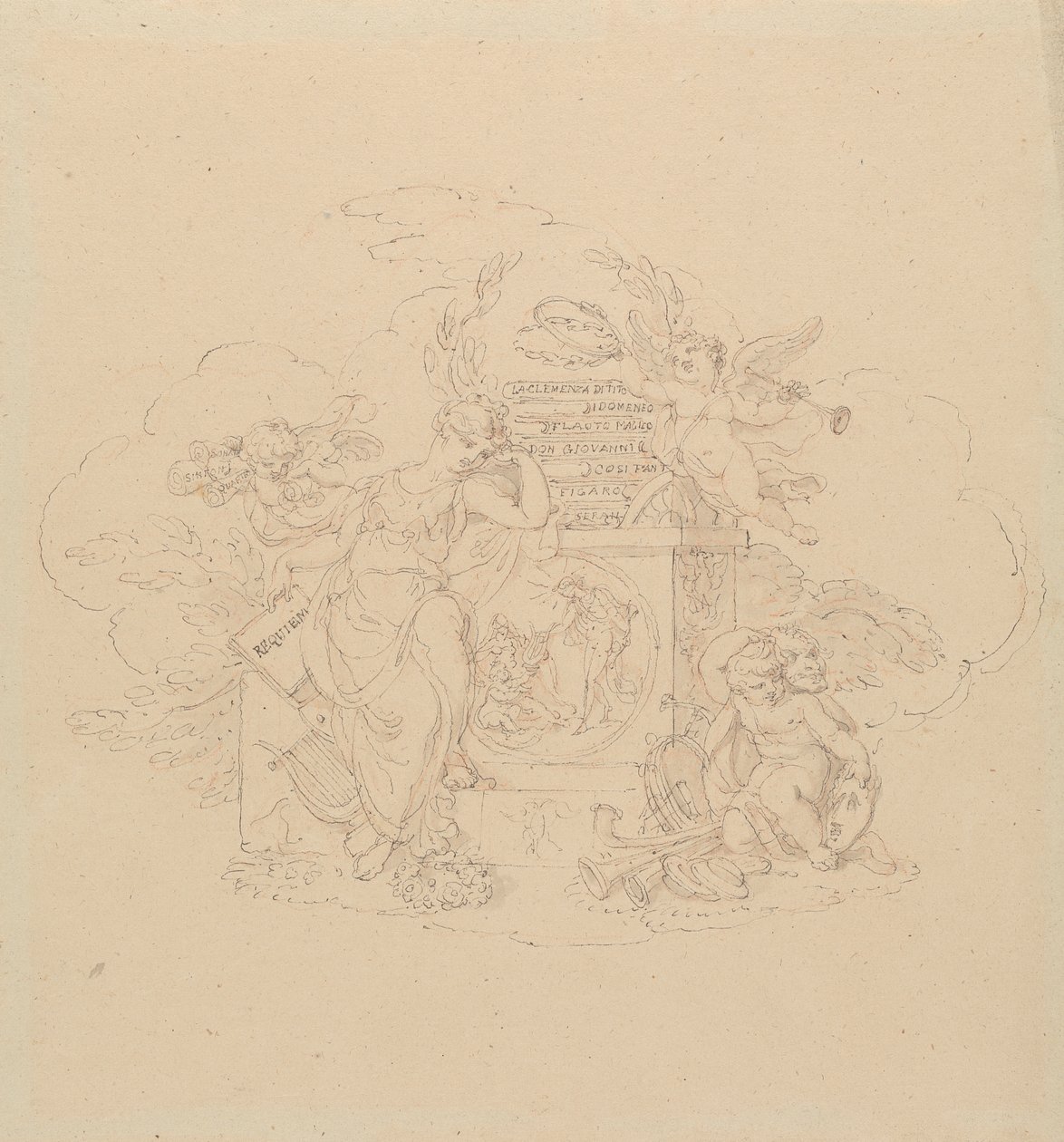 Desenhos de Ilustrações para as óperas de Mozart de Edward Francis Burney