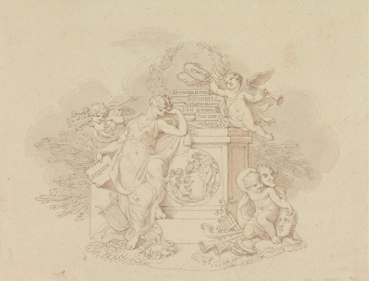 Desenhos de Ilustrações para as óperas de Mozart de Edward Francis Burney