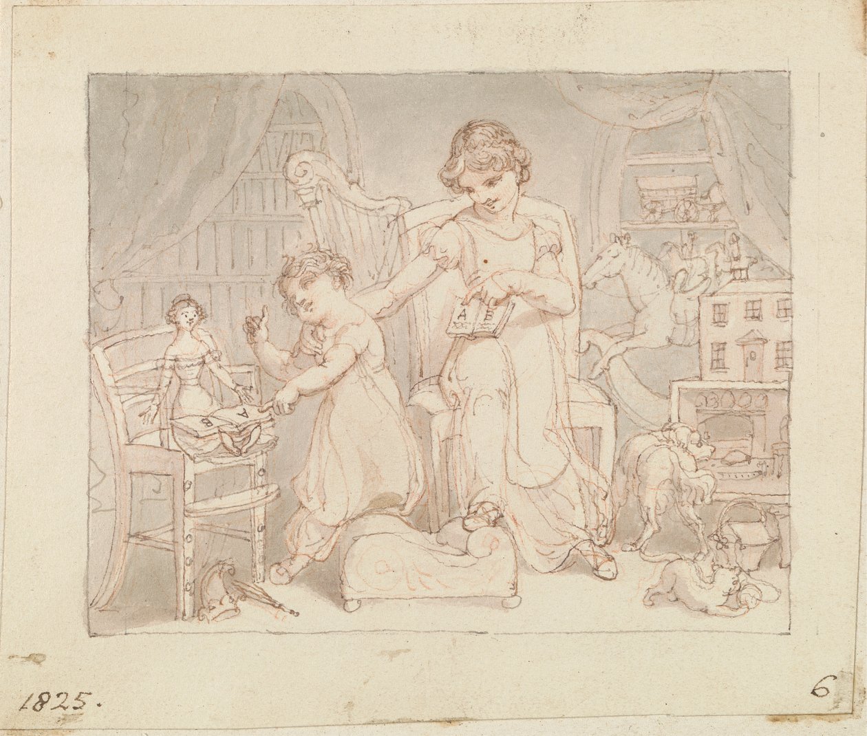 Ilustração para A Nova Boneca: Sem título de Edward Francis Burney