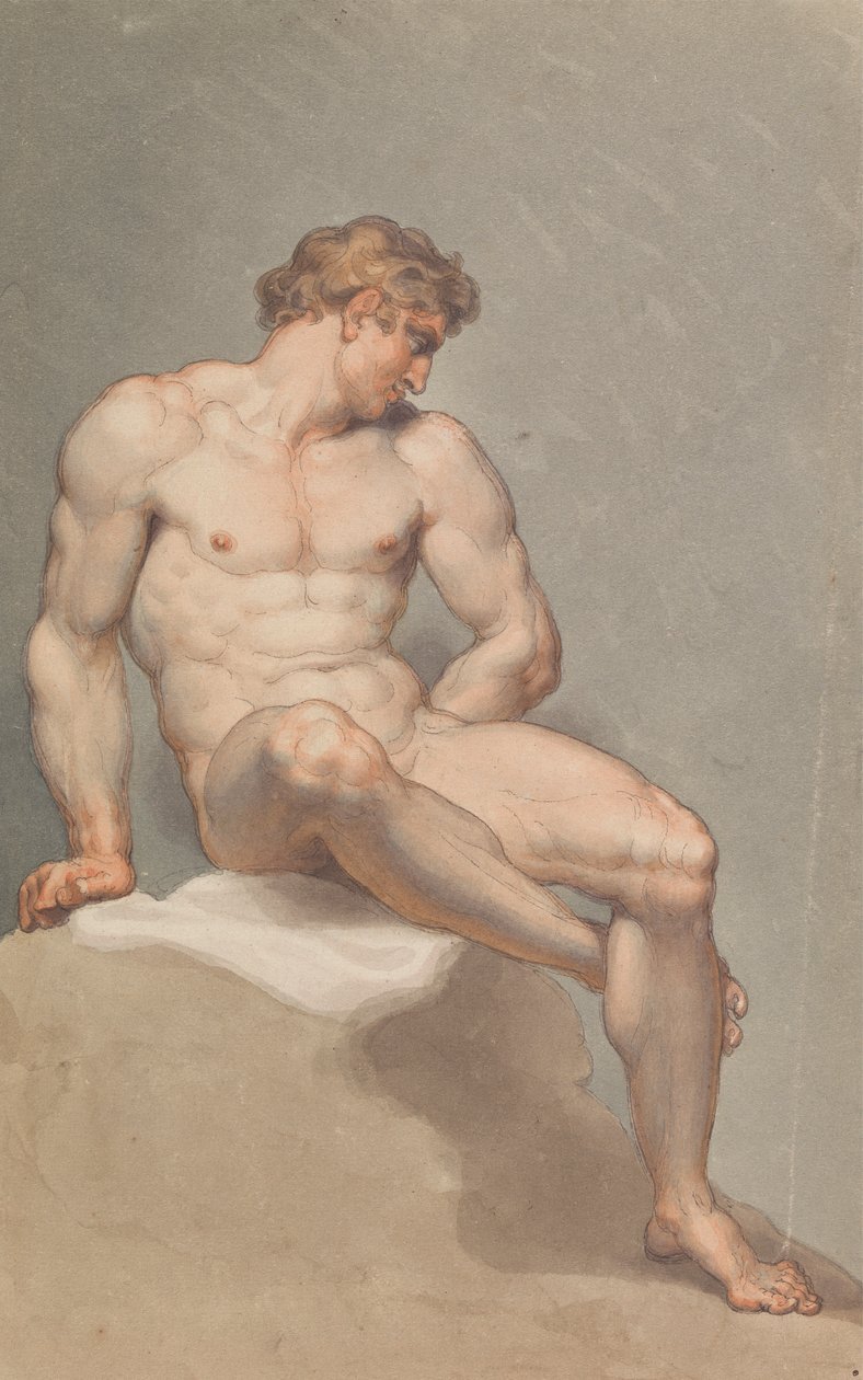 Estudo de um Nu Masculino de Edward Francis Burney