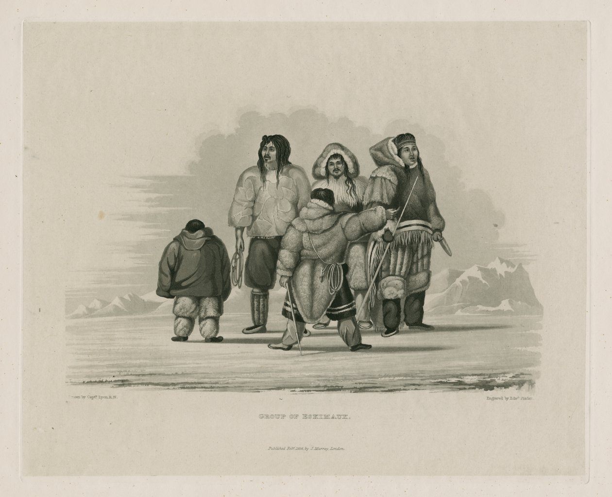 Grupo de Eskimaux de Edward Francis Finden