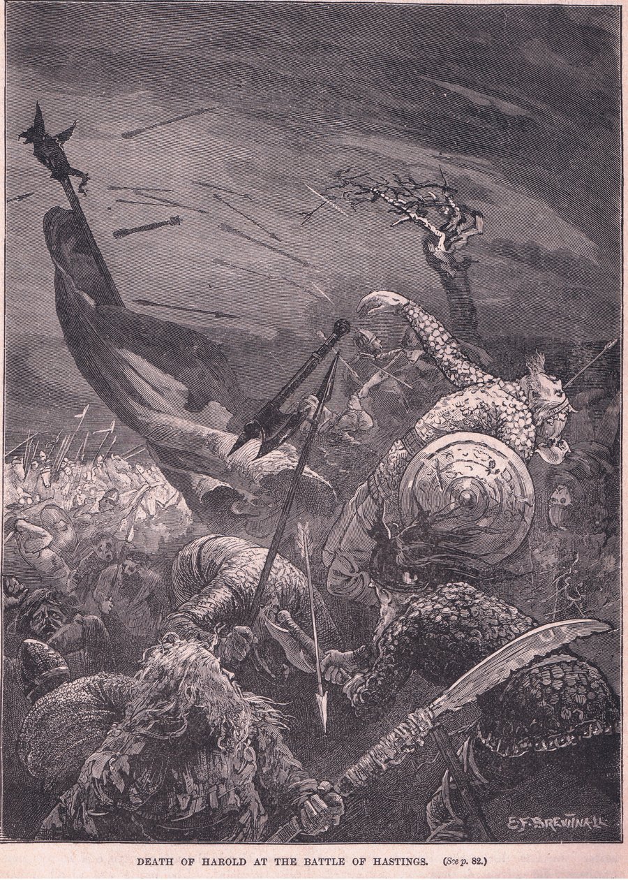 Morte de Harold na Batalha de Hastings AD 1066 de Edward Frederick Brewtnall