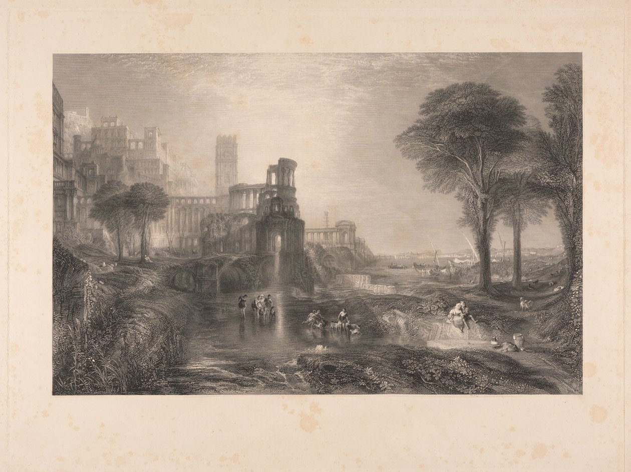 Palácio e Ponte de Calígula de Edward Goodall