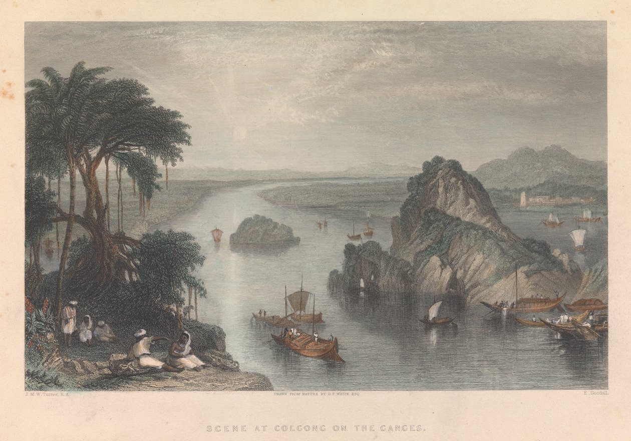 Cena em Colgong no Ganges de Edward Goodall