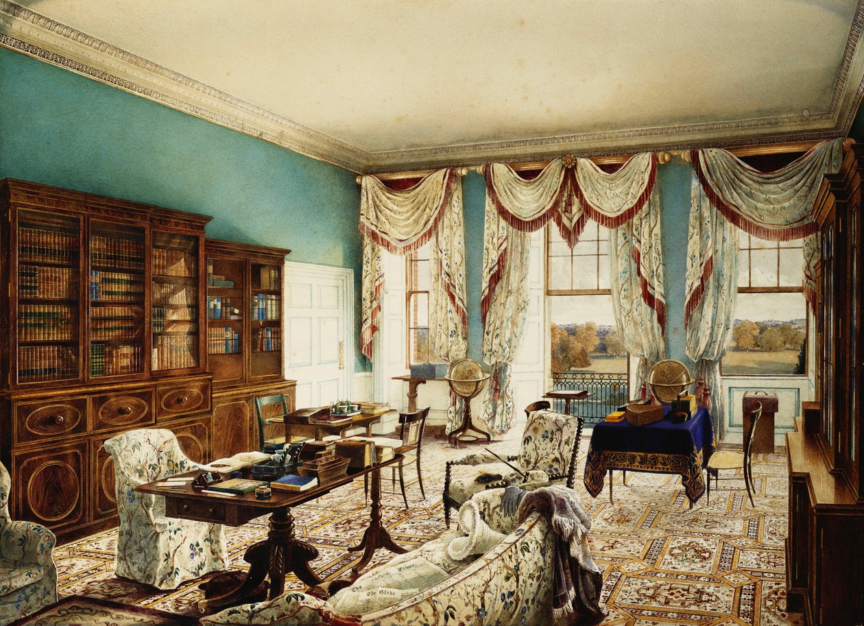 The Library, Binfield, Berkshire, com vista para o parque, de Edward Hassell
