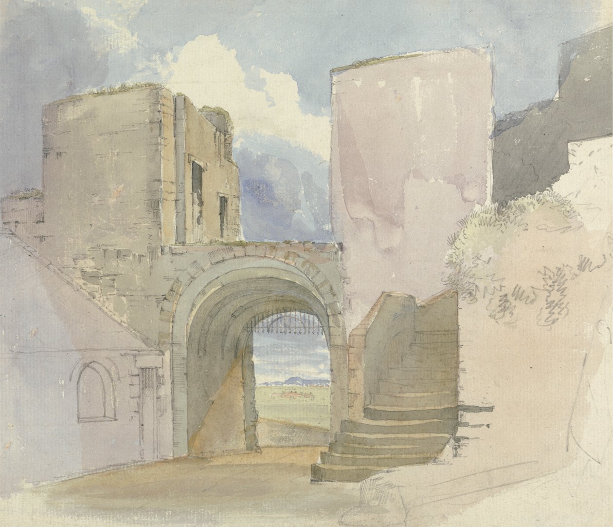 Porta de entrada no Castelo de Bamburgh de Edward Hastings