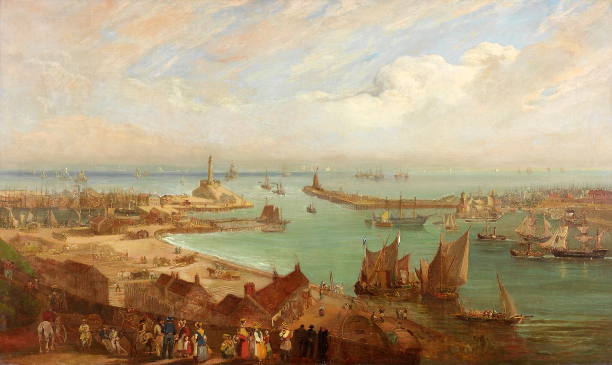 Porto de Sunderland de Roker, c.1850-c.1855 de Edward Hastings