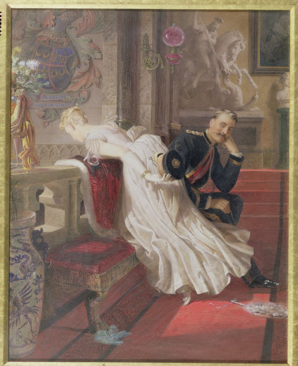 O amor é tudo (wc e guache sobre papel) de Edward Henry Corbould