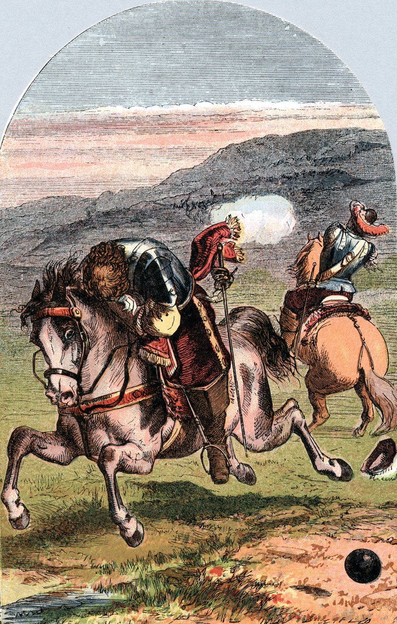 Morte de Henri, Vicomte de Turenne, soldado francês, 1675 c1870 de Edward Henry Corbould