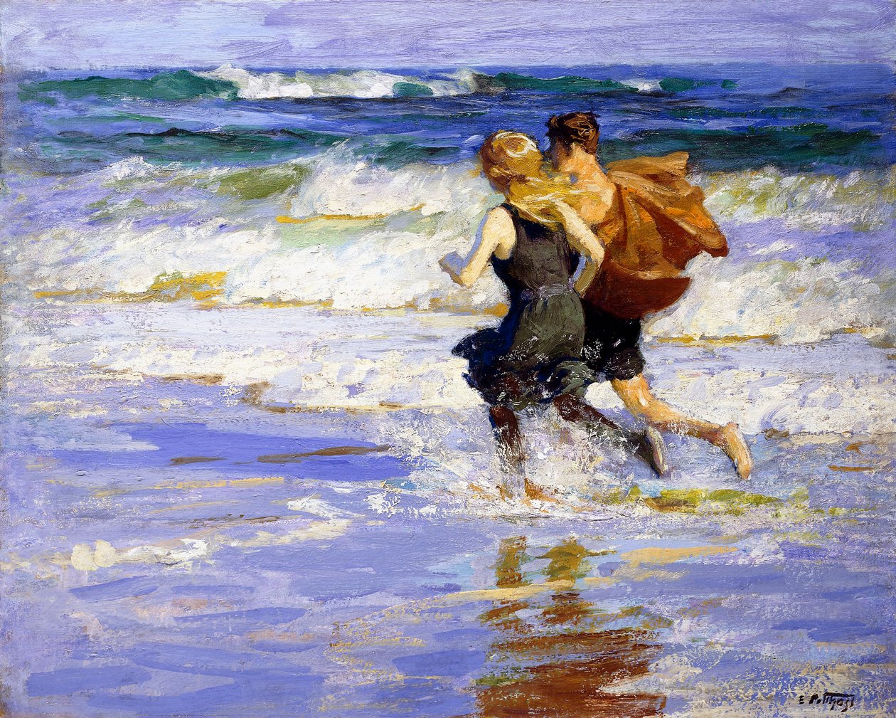 Na praia, de Edward Henry Potthast