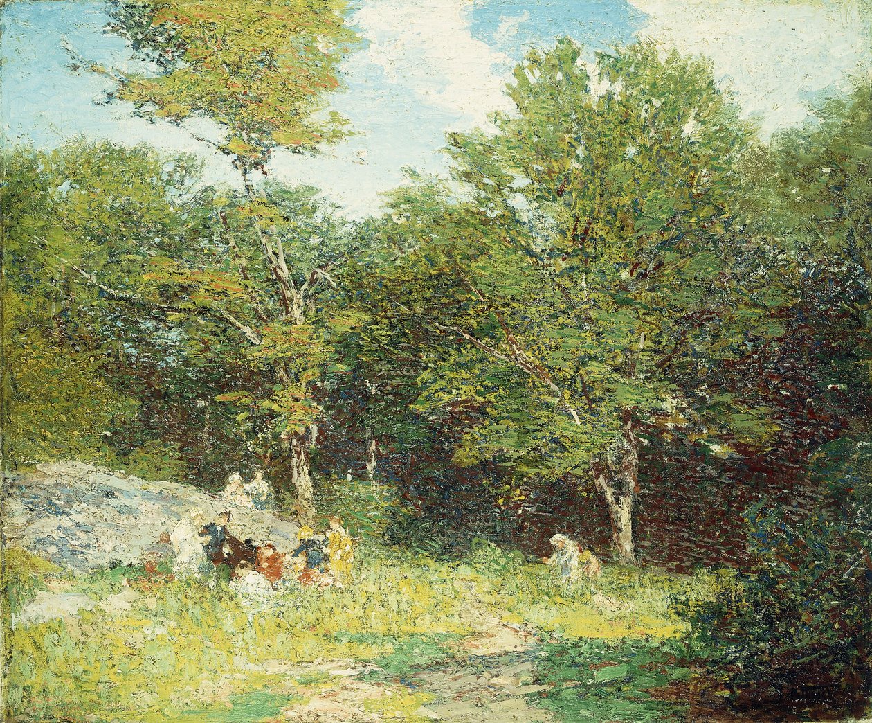 Colhendo flores, de Edward Henry Potthast