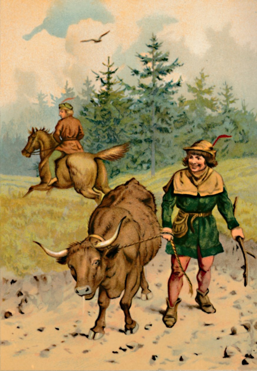 Hans e sua vaca, 1901 de Edward Henry Wehnert