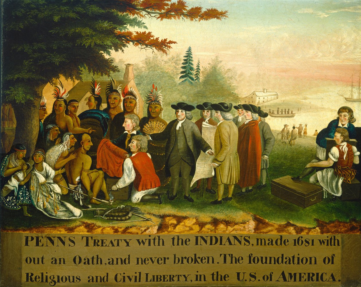 O tratado de Penn com os índios de Edward Hicks