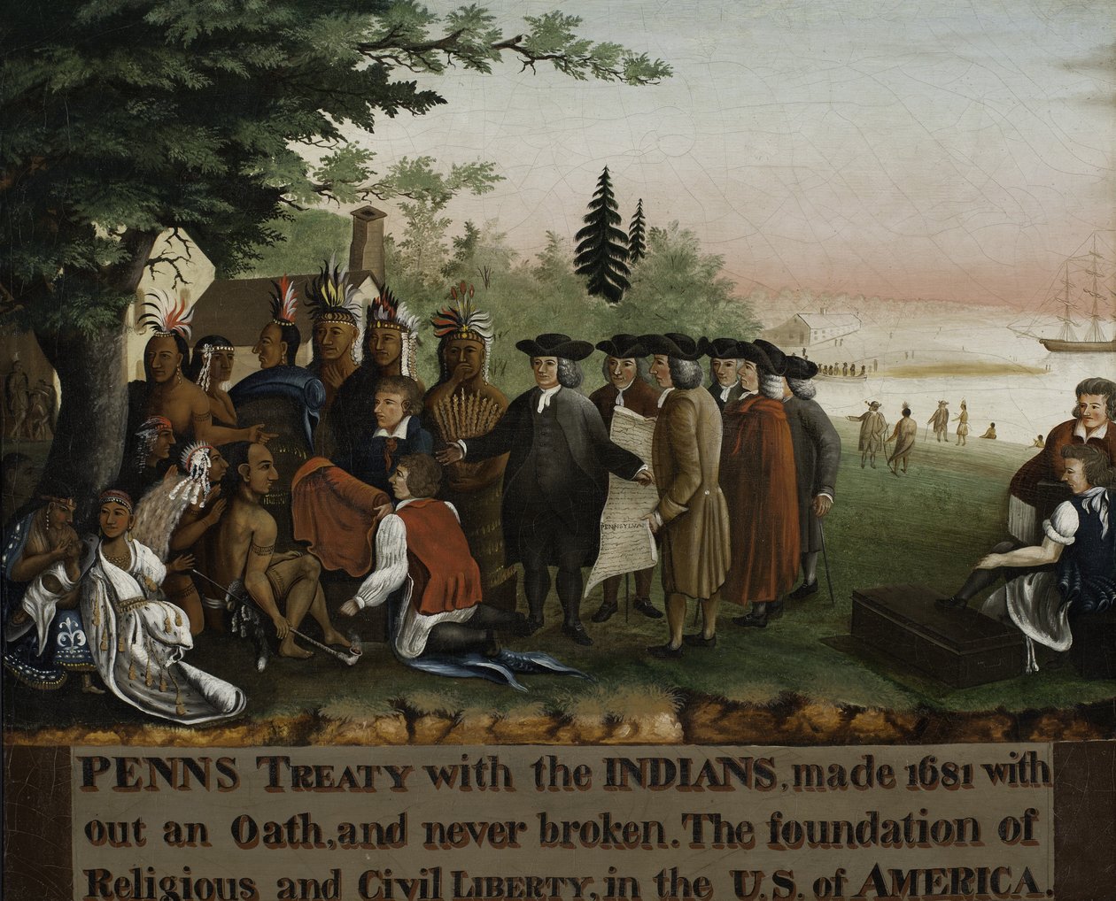 Tratado de Penns com os índios, 1840-45 de Edward Hicks