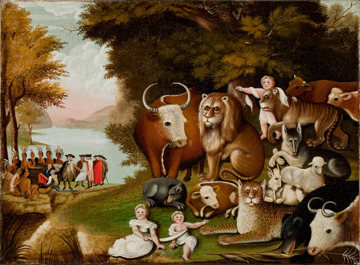 O reino pacífico, c.1833 de Edward Hicks