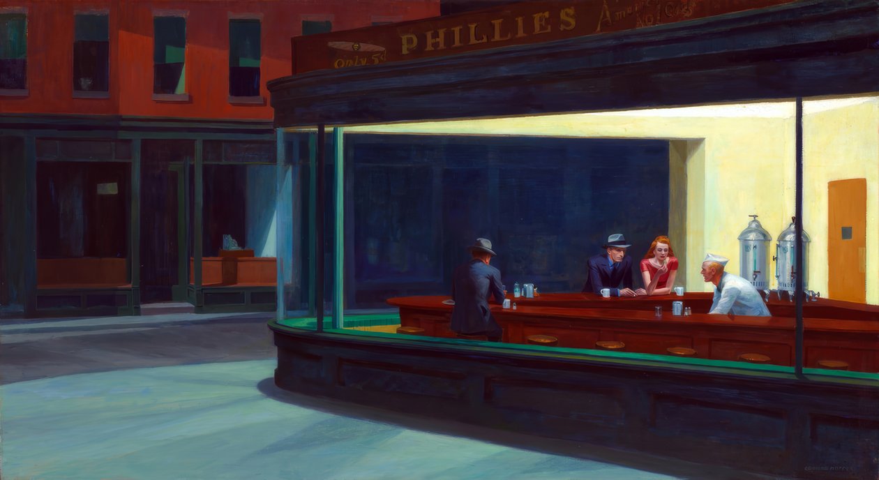Falcões da noite de Edward Hopper