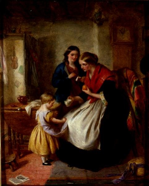Coaxamento (óleo sobre painel) de Edward Hughes
