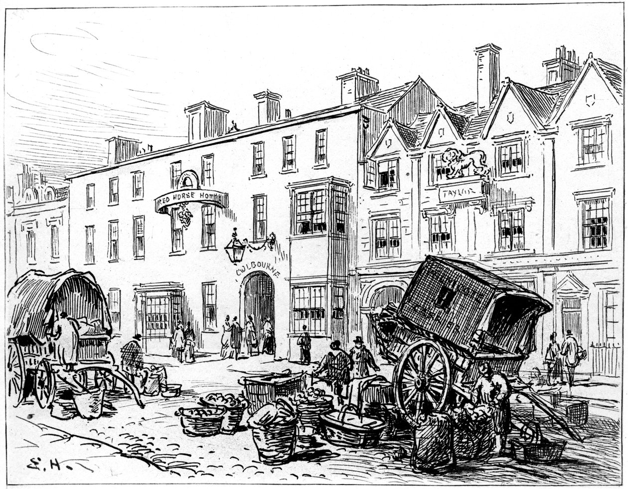 O hotel da casa vermelha, Stratford-upon-Avon, Warwickshire, 1885. de Edward Hull