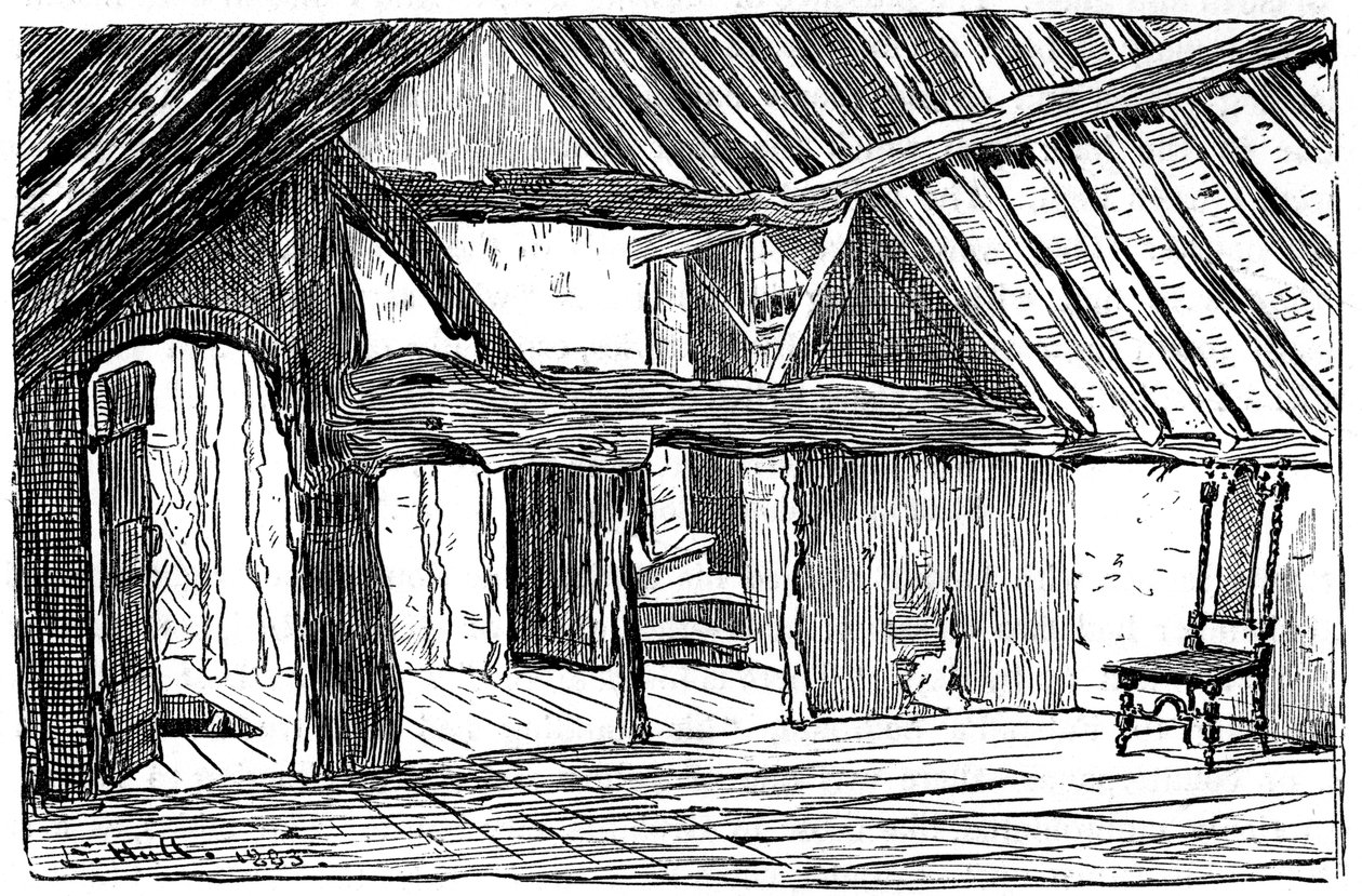 A história superior do local de nascimento de Shakespeares, Stratford-upon-Avon, 1885. de Edward Hull