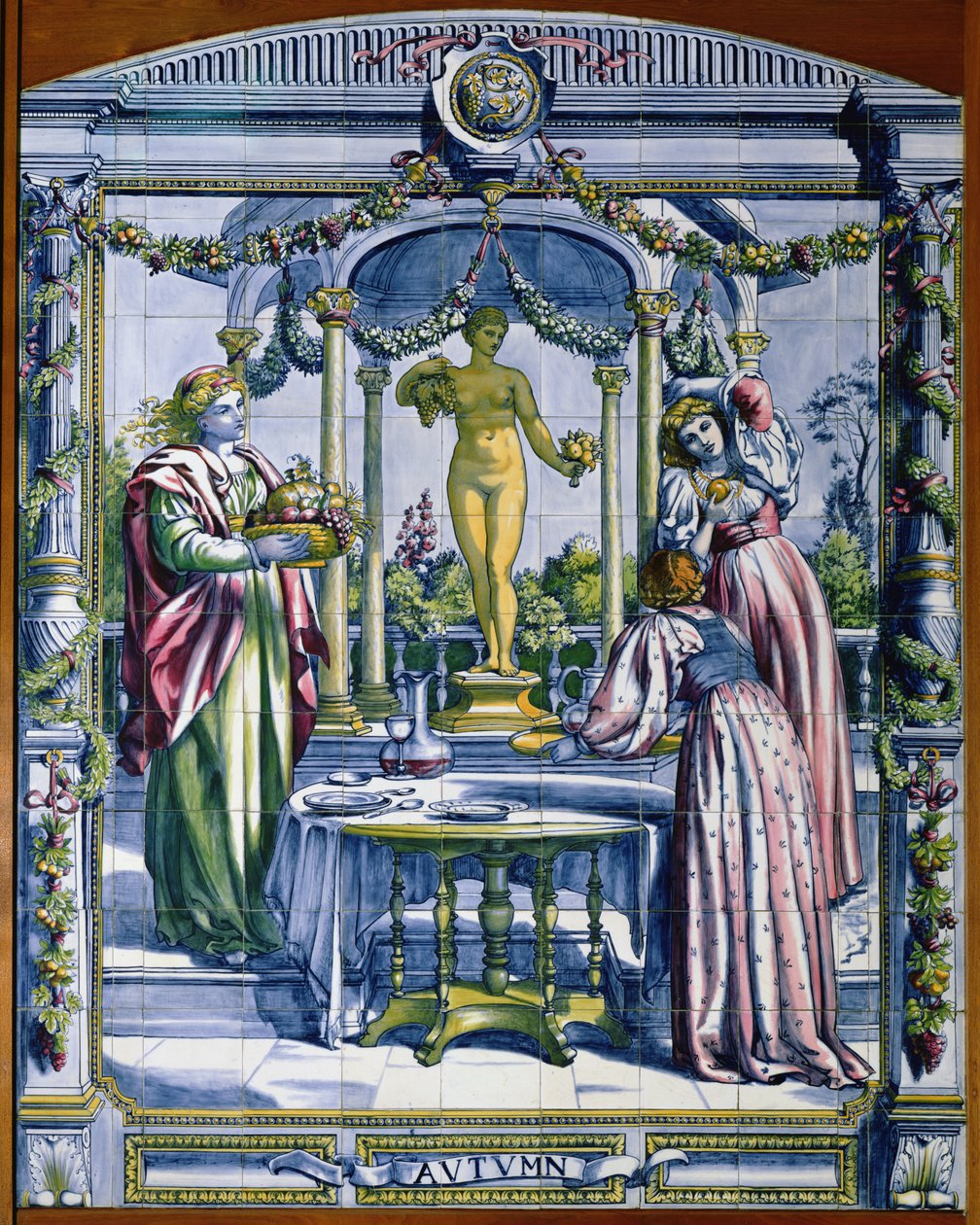 Outono, de uma série de painéis de azulejos para a Dutch Kitchen, 1867-8 de Edward John Poynter
